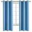 BGment Raumverdunkelungsvorhänge 160 cm lang – Ösen wärmeisolierte Vorhänge für Schlafzimmer, 2 Paneele, 107 x 160 cm, Himmelblau