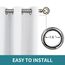 BGment Raumverdunkelungsvorhänge für Schlafzimmer – Ösen, wärmeisoliert, Fensterbehandlungen, lichtblockierende Vorhänge für Wohnzimmer, Set mit 2 Paneelen, je 117 x 160 cm, Reinweiß