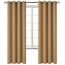 BGment Verdunkelungsvorhänge für Schlafzimmer – Ösen wärmeisolierte Raumverdunkelungsvorhänge für Wohnzimmer, Set mit 2 Paneelen (132 x 183 cm, Khaki)