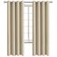BGment Raumverdunkelungsvorhänge 183 cm lang – Ösen, wärmeisolierte Vorhänge, Fensterbehandlungsvorhänge für Schlafzimmer, 2 Paneele, 132 x 183 cm, Beige
