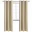 BGment Verdunkelungsvorhänge – Thermoisoliert Raumverdunkelung Schlafzimmer und Wohnzimmer Vorhang, Set von 2 Paneelen (107,6 x 213,3 cm, Beige)
