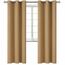 BGment Verdunklungsvorhänge für Wohnzimmer – Thermoisolierende Vorhänge für Schlafzimmer, 2 Paneele von 107 x 213 cm, Khaki