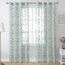 BGment Durchsichtige Vorhänge mit Blättern, bestickt, 213 cm lang, lichtfilterndes Muster, Blumenmuster, halbtransparent, Voile, Fenstervorhänge für Wohnzimmer/Schlafzimmer, Frühlingsdekoration, 2
