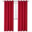 BGment Raumverdunkelungsvorhänge 244 cm lang – Ösen wärmeisolierte Vorhänge für Schlafzimmer, 2 Paneele, 132 x 244 cm, Rot