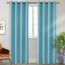 BGment Verdunkelungsvorhänge – mit Ösen, wärmeisoliert, Raumverdunkelung, Schlafzimmer- und Wohnzimmer, 2er-Set Paneele (132 x 244 cm, Aqua)