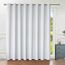 BGment Große Raumverdunkelungsvorhänge, modischer Schiebetürvorhang, breiter Thermo-Raumteiler-Fenstervorhang, 1 Panel, grauweiß, 244 cm Länge x 457 cm Breite