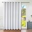 BGment Modischer Schiebetürvorhang 254,4 x 244,8 cm, breit, Thermo-Verdunkelungsvorhänge, Raumteiler, Fenstervorhang, 1 Paneel, grauweiß, 244 cm Länge x Breite 254 cm