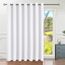 BGment Modischer Schiebetürvorhang 254,4 x 244,8 cm, breit, Thermo-Verdunkelungsvorhänge, Raumteiler, Fenstervorhang, 1 Panel, reinweiß, 244 cm Länge x Breite 254 cm