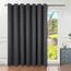 BGment Modischer Schiebetürvorhang 254,4 x 305,8 cm, breit, Thermo-Verdunkelungsvorhänge, Raumteiler, Fenstervorhang, 1 Paneel, dunkelgrau, 308 cm Länge x Breite 250 cm
