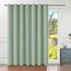 BGment Frosty Green Schiebetürvorhang 305 cm lang, breiter Raumverdunkelungsvorhang für Schlafzimmer, Privatsphäre, isoliert, Ösen, Raumtrenner, Vorhang, Federdekoration, 1 Panel, 254 x 305 cm