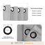 BONZER Raumteiler-Vorhang für Privatsphäre, extra breite Ösen, Raumverdunkelungsvorhänge für Terrasse, Glasschiebetür, 274 x 274 cm (L x B), 1 Panel, Silber