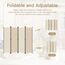 Angel Living Paravent 3tlg Sichtschutz,Faltbildschirm Raumteiler Sichtschutz aus Stahl und Polyester (Beige)