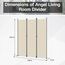 Angel Living Paravent 3tlg Sichtschutz,Faltbildschirm Raumteiler Sichtschutz aus Stahl und Polyester (Beige)