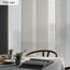 GoDear Design Verstellbare Schiebewand-Raumteiler, vertikale Jalousie für Fenstertüren, ausziehbare Schiene von 116,3 cm bis 218,4 cm B, zuschneidbare Paneelvorhänge bis 243,8 cm, halbtransparent,