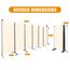 CHOSENM 6 Panel Faltbare Sichtschutz, 1,8 m hohe Wandteiler mit Metallrahmen, freistehender Raumteiler für Büro Schlafzimmer Arbeitszimmer (6 Paneele, Beige)