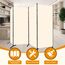 CHOSENM 4 Panel Folding Privacy Screens, 6 FT Tall Wall Divider with Metal Frame, Freistehender Raumteiler für Office Bedroom Study (4 Panel, Beige)