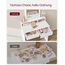 VASAGLE Kailyn Kollektion - Schminktisch mit LED-Beleuchtung, einstellbare Helligkeit, Frisiertisch mit Spiegel, Kosmetiktisch mit 2 Schubladen und 3 offenen Fächern, weiß RDT114W01