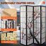 Schwarz 4 Panel Plum Blossom Screen Raumteiler