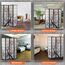 Schwarz 4 Panel Plum Blossom Screen Raumteiler