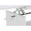 Hela Tische, Funktionscouchtisch Babsi, Holzwerkstoff melaminbeschichtet, Weiß, höhenverstellbar 53-63 cm, ausziehbar 107-157 cm, auf Rollen