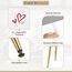 WOLTU Schminktisch mit Spiegel, Beleuchtung, Hocker, Schminktischstuhl aus Samt, modernes Frisiertisch Grau-Gold, mit 3 Schubladen, Einfach zu montieren, Make-up Tisch Schreibtisch für Schlafzimmer