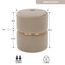 Duhome Sitzhocker Rund, Schminkhocker Samt Gepolsterter Polsterhocker Schminktisch Hocker Ottoman für Wohnzimmer Schlafzimmer Kinderzimmer, Cappuccino