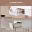EUGAD Schminktisch mit Spiegel und Hocker, LED Beleuchtung, Samtstuhl, Frisiertisch mit 3 Schubladen, Modern Design, Einfache Montage, Weiß Hochglanz, Goldene Metallbeine, 100 cm Breite, 0054SZT