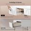 EUGAD Schminktisch mit Spiegel und Samt-Hocker, Frisiertisch mit 3 Schubladen, mit 3D Effekt, Modernes Design, Tischplatte Hochglanz 100 cm, Einfache Montage, Weiß + Golden, 0016SZT