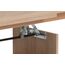 Hela Tische, Funktionscouchtisch Babsi, Holzwerkstoff melaminbeschichtet, Sonoma Eiche, höhenverstellbar 53-63cm, ausziehbar 107-157cm, auf Rollen