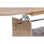 Hela Tische, Funktionscouchtisch Babsi, Holzwerkstoff melaminbeschichtet, Sonoma Eiche, höhenverstellbar 53-63cm, ausziehbar 107-157cm, auf Rollen