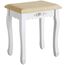 tectake® Schminktisch mit Spiegel und Hocker, Schminktisch mit Schubladen, Frisiertisch, Kosmetiktisch mit Schminktischspiegel und Schminktischstuhl, Schlafzimmer Deko, Ankleidezimmer Möbel - weiß