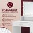 Casaria® Schminktisch mit Spiegel LED Beleuchtung Weiß Schubladenbeleuchtung 3 Regale Kosmetiktisch Make-up inkl. Fernbedienung klein Holz 90x40cm