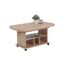 Hela Tische, Funktionscouchtisch Babsi, Holzwerkstoff melaminbeschichtet, Sonoma Eiche, höhenverstellbar 53-63cm, ausziehbar 107-157cm, auf Rollen