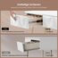 EUGAD Schminktisch mit Spiegel und Hocker, LED Beleuchtung, Samtstuhl, Frisiertisch mit 2 Schubladen, Modern Design, Einfache Montage, Weiß Hochglanz, Goldene Metallbeine, 80 cm Breite, 0056SZT