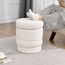 Duhome Ottoman Drehbar Rund Polsterhocker mit Stauraum Sitzhocker mit Deckel Stauhocker für Schlafzimmer Wohnzimmer Flur
