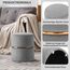 Duhome Sitzhocker Rund, Schminkhocker Samt Gepolsterter Polsterhocker Schminktisch Hocker Ottoman für Wohnzimmer Schlafzimmer Kinderzimmer, Grau