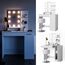Vicco Schminktisch Julia, Kosmetiktisch mit Spiegel, Weiß, 90 cm mit LED Beleuchtung und Hocker