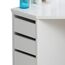 TUKAILAI Schminktisch Weiß mit Hocker und Spiegel Geschwungener Eckschminktisch Kosmetiktisch Frisierkommode mit 5 Schubladen, 3 Spiegel Frisiertisch Schminkspiegel Make-up-Tisch für Schlafzimmer