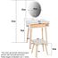 YU YUSING Schminktisch mit Beleuchtung,Frisiertisch mit LED Spiegel Schubladen, Kosmetiktisch mit gepolstertem Hocker,Kommode Make-up Tisch,Modern