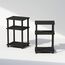 Furinno Just 3-stufiger Turn-N-Tube-Nachttisch mit offenem Stauraum, 2er-Pack, Americano/Schwarz