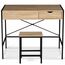 IDMarket - Schminktisch LUIS Klappspiegel mit Hocker Industriedesign