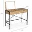 IDMarket - Schminktisch LUIS Klappspiegel mit Hocker Industriedesign