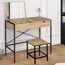 IDMarket - Schminktisch LUIS Klappspiegel mit Hocker Industriedesign