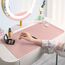Make-up-Matte für Schminktisch zum Schutz der Schreibtischplatte, doppelseitige Make-up-Matte, leicht zu reinigende Schreibtischunterlage – wasserdicht und öldicht, Kosmetikzubehör, 80 x 40 cm (Rosa