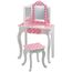 Teamson Kids Kinder Schminktisch mit Spiegel und Hocker Frisiertisch TD-11670F