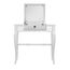 Linon Silver Vanity Set Harper Silber Schminkset, Polyurethan, 32" W x 18" D x 46.75" H