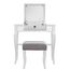 Linon Silver Vanity Set Harper Silber Schminkset, Polyurethan, 32" W x 18" D x 46.75" H