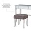 Linon Silver Vanity Set Harper Silber Schminkset, Polyurethan, 32" W x 18" D x 46.75" H