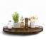 Farmhouse Lazy Susan Drehteller-Organizer aus Eichenholz, 45,7 cm, rund, aus Holz, Organisation und Aufbewahrung für Esstisch, Speisekammer, Küche, Arbeitsplatte, Schrank, Heimdekoration, Walnussholz