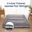 Syalife Japanische Bodenmatratze, Futon-Matratze, Shiki Futon (Shikibuton), faltbar und tragbar (Grau, 39 x 80)